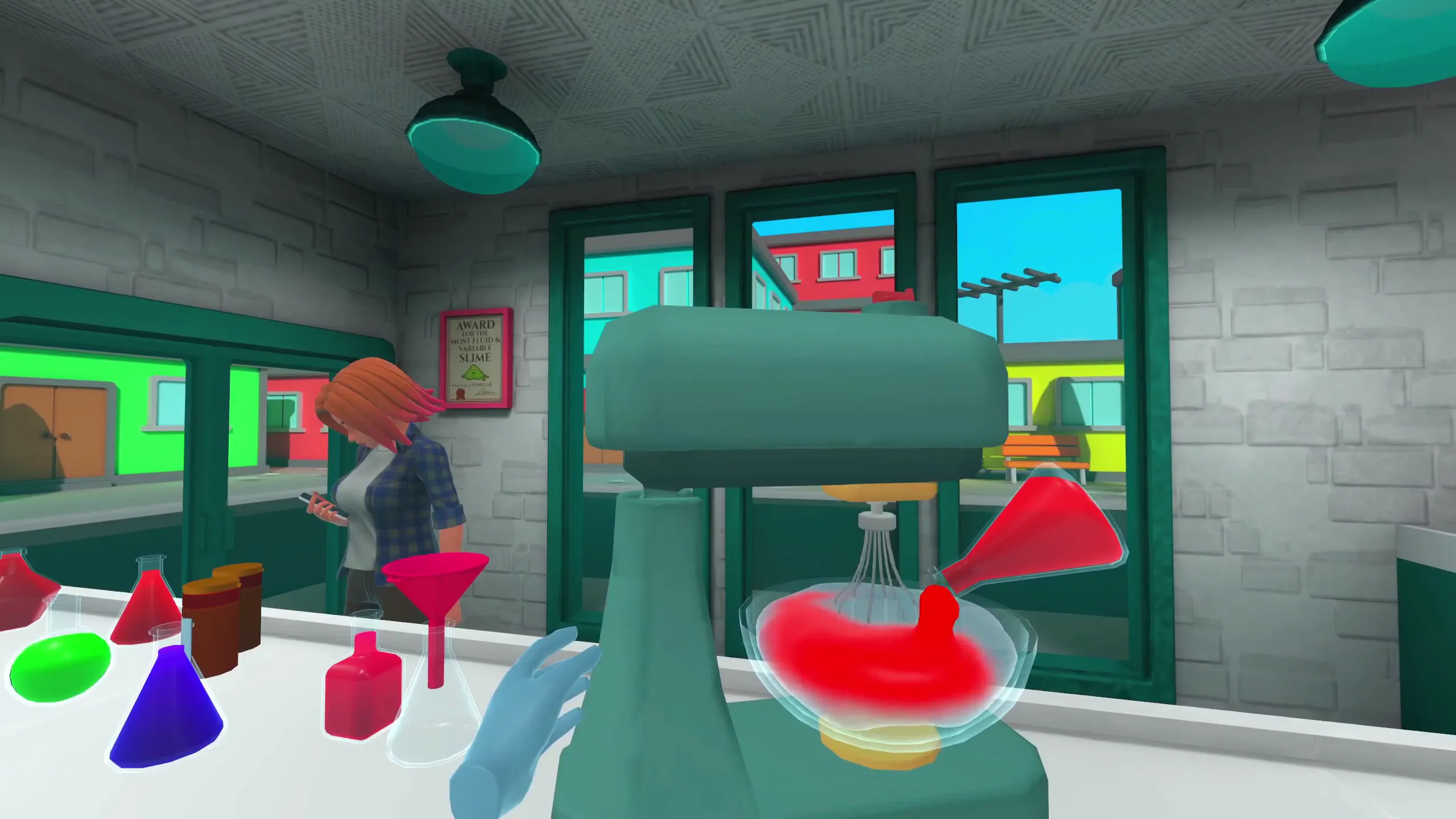 Slime being colored